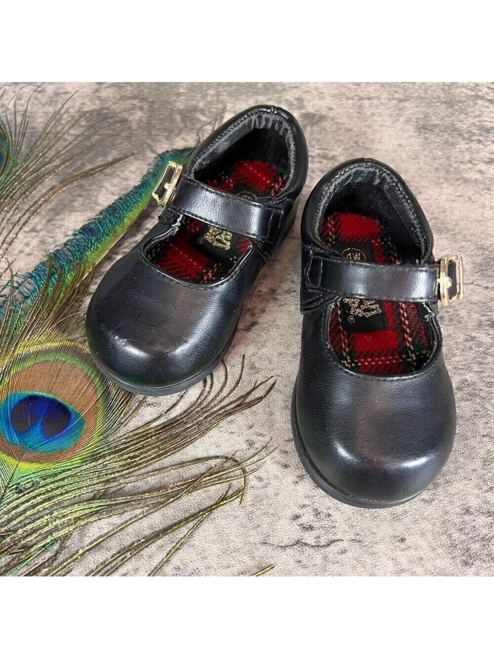 Small Steps Malorie VINTAGE Toddler Girls 4w Faux Leather Mary Janes Black Shoes